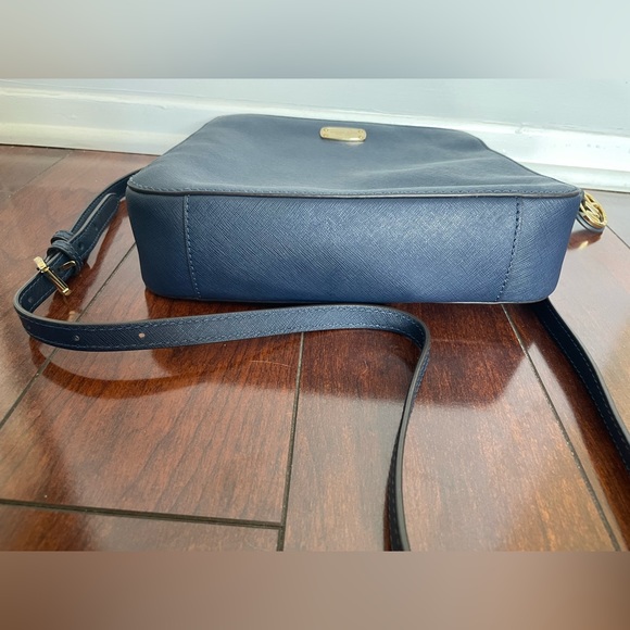 Authentic Michael Kors MK Jet Set Travel Purse Handbag Crossbody Bag - Navy blue - Picture 5 of 11